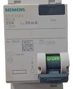 DISJUNTOR SIEMENS 25A 5SV4312-0 RCCB 30MA